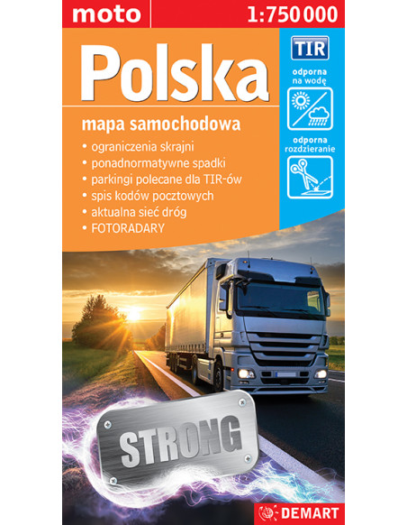 Polska TIR - mapa samochodowa 2023