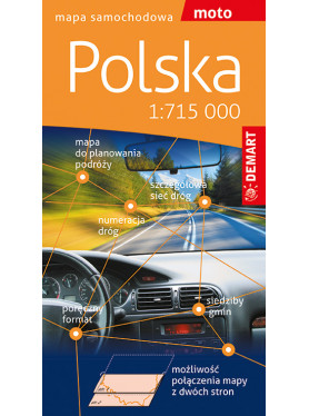 Polska - mapa samochodowa 2024