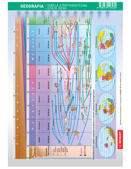 Mini ściąga - Geografia - Tablica Stratygraficzna - Dzieje Ziemi