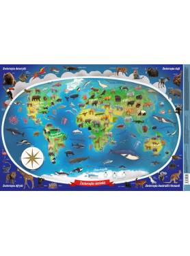 Mapa Świata zwierzątka -...