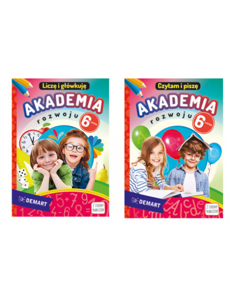 PAKIET Akademia 6 latka Czytam + Liczę i główkuję