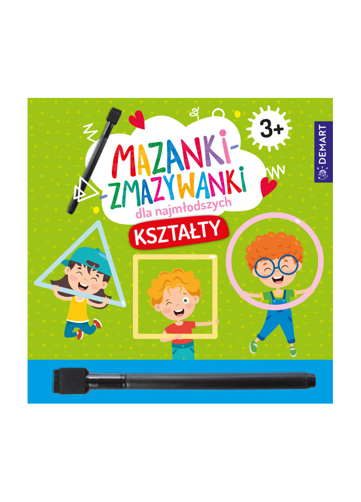 Mazanki-zmazywanki dla najmłodszych 3+ Kształty ZAPOWIEDŹ