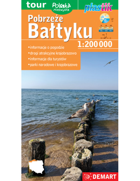 Pobrzeże Bałtyku - Mapa Turystyczna 2025