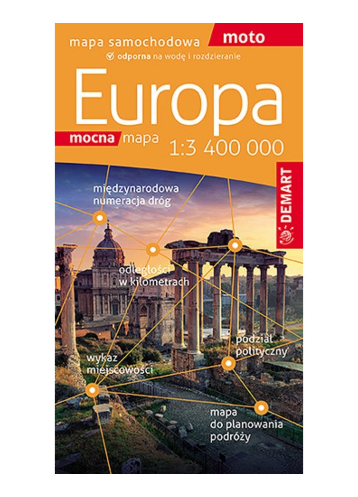 Europa mapa samochodowa 2025