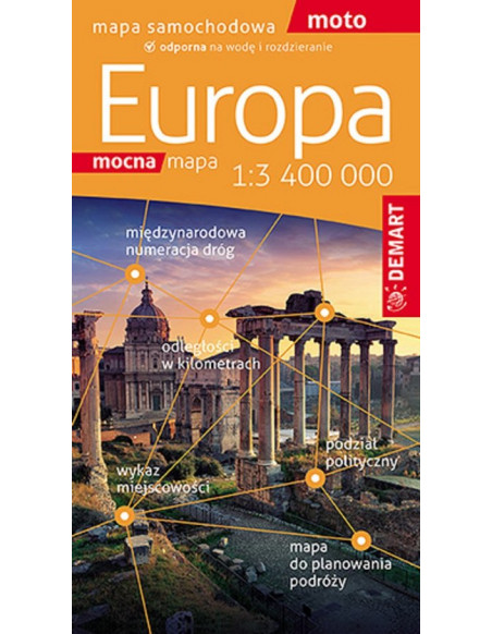 Europa mapa samochodowa 2025