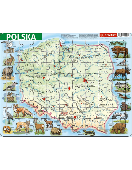 Polska Fizyczna - Puzzle Ramkowe