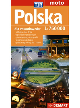 Polska TIR - mapa samochodowa