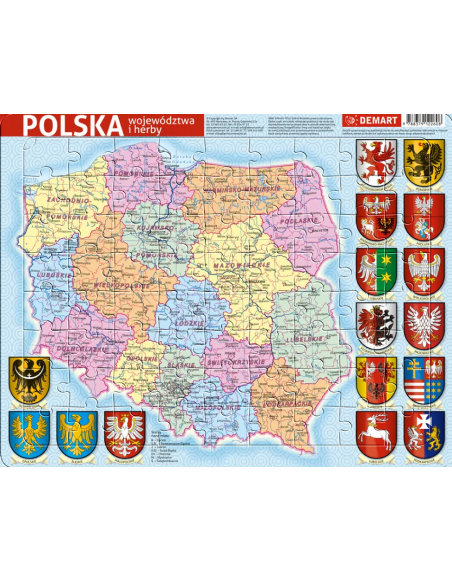 Polska Administracyjna - Puzzle Ramkowe