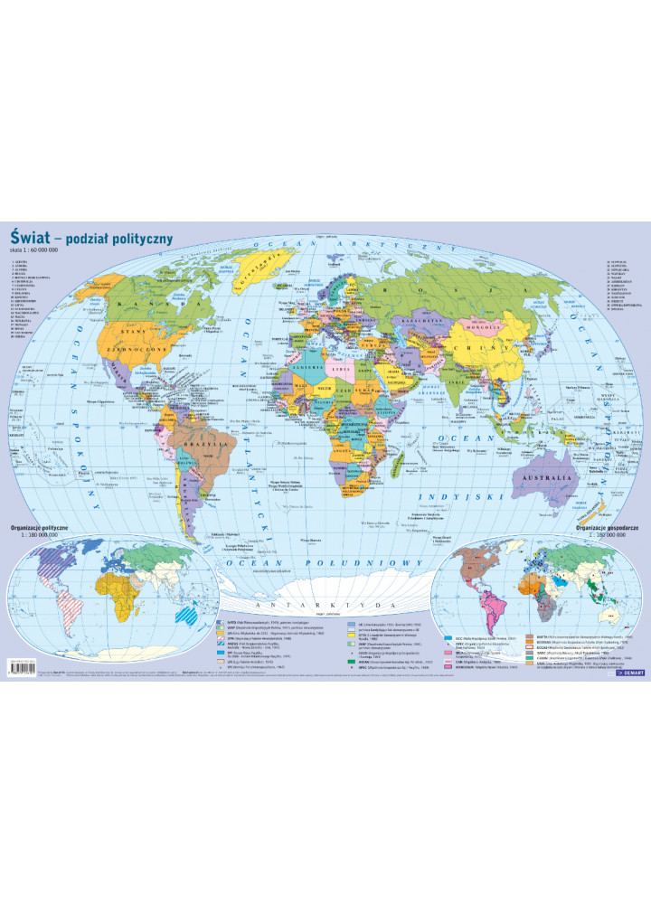 Mapa w tubie: Świat - polityczna