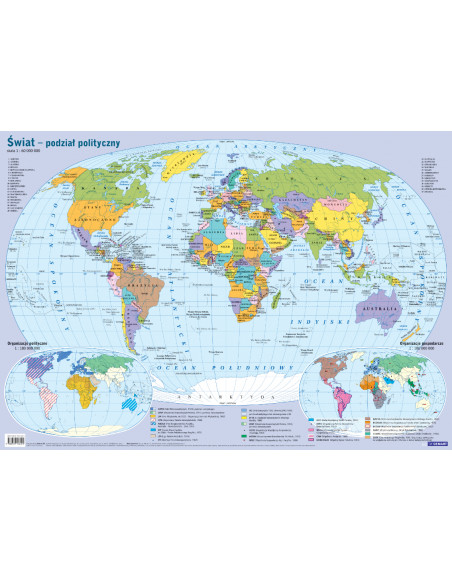 Mapa w tubie: Świat - polityczna